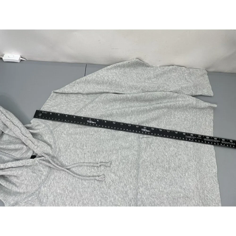 J. Crew Magic Rinse Pullover Hoodie Sweatshirt Oversized Gray Womens XL - Picture 7 of 8